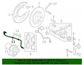 ABS sensor rear left Jaguar F-Pace X761 17-20