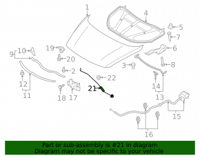 Support bonnet stop Mazda CX-9 16-23