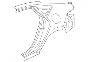 Acura Integra 23-25 silver rear right quarter panel