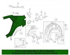 Acura Integra 23-25 silver rear right quarter panel