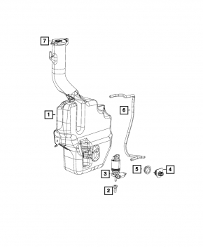 Dodge Journey 11- Windscreen Washer Motor