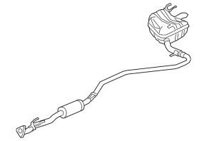 Exhaust pipe rear with barrel Honda Insight 19-22