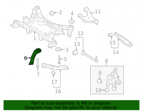 Left rear subframe bracket for Subaru Forester 2013-2014