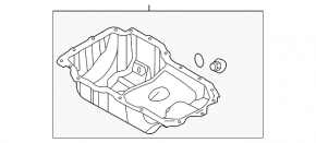 Oil pan Hyundai Accent 20-22 1.6