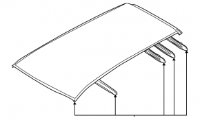 Roof metal Subaru Forester 19-SK without sunroof, on body, butts