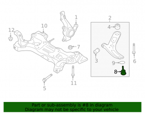 Front left ball joint Hyundai Accent 18-23