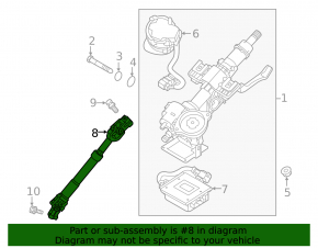Steering cardan joint Hyundai Kona 18-21