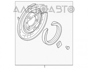 Brake disc guard rear right Kia Optima 16-20