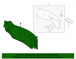 Toyota Rav4 13-18 rear panel interior
