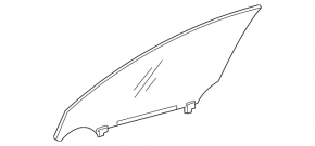 Front right door glass for Lexus IS250 IS350 06-13