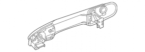 Door handle outer front left Toyota Venza 21-