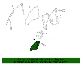 Front right window motor for VW Jetta 19-26