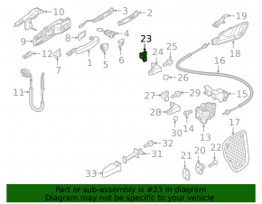 Upper front left door hinge Audi A3 8V 15-20 4d