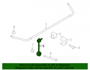 Rear stabilizer link left Porsche Panamera 10-16