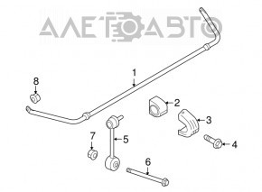Rear left stabilizer link for Porsche Panamera 10-16