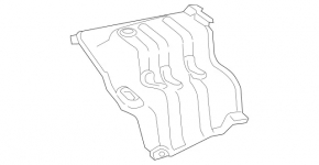 Mercedes W213 E 17-23 large rear left muffler heat shield