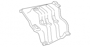 Mercedes W213 E 17-23 large rear left muffler heat shield
