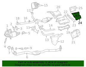 Mercedes W213 E 17-23 large rear left muffler heat shield