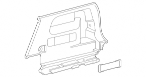 Mercedes H247 GLA 20-23 black rear right arch trim