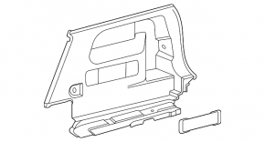 Mercedes H247 GLA 20-23 black rear right arch trim