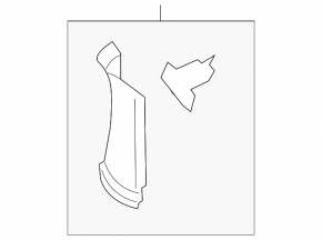 Ford Escape MK3 13-19 front left rear pillar trim, gray