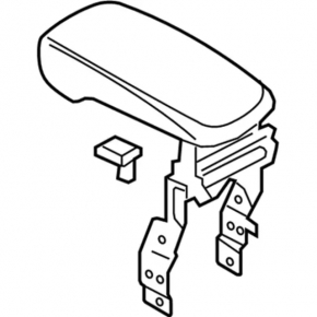 Lincoln MKC 15-19 Armrest, Black Leather