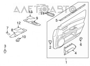 Door trim card front left Mazda6 09-13