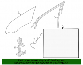 Window lifter with motor rear right Ford Mustang Mach-E 21-23