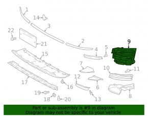 Front bumper grille left Land Rover Range Rover 20-21