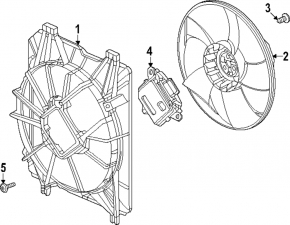 Cooling Fan Impeller Left Honda CRV 23- HEV