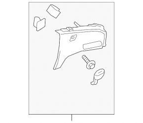 Rear pillar trim left under belt Chevrolet Volt 16- black