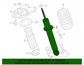 Shock absorber rear left BMW i3 14-17