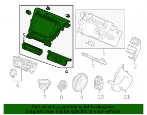 Monitor, display, navigation lower Acura MDX 17-17 rest