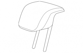 Rear left headrest, 2nd row, Buick Encore 17-22, black leather