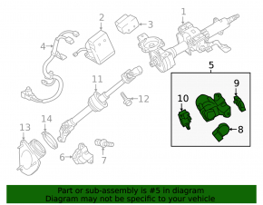 Ignition switch Toyota Camry v50 12-14 usa with contact group