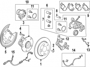 ABS sensor wire rear left Honda Accord 23-