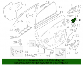 Central lock button for rear right door Audi A6 C7 12-18