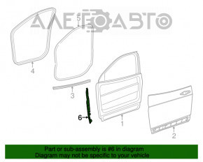 Jeep Cherokee KL 16-20 front left door seal