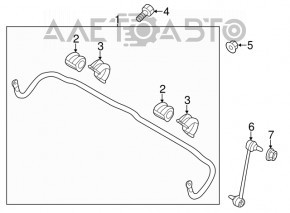 Front stabilizer Kia Soul 14-19