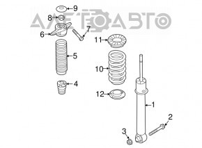 Shock absorber support rear left Kia Sorento 16-20