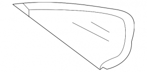 Rear right window, fixed glass, VW Passat b8 16-19 USA, matte black, scratches