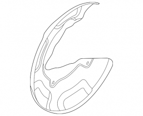 Rear right brake disc cover for Hyundai Ioniq 18-22 HEV, PHEV for 284/10mm disc