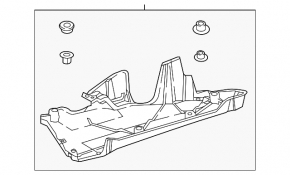 Underbody protection rear left Toyota Camry v70 18-24 2.5, 3.5 FWD