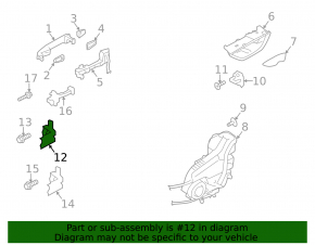 Upper rear left door hinge Subaru Forester 19- SK