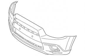 Front bumper bare Mitsubishi Outlander Sport ASX 11-15 prerest