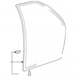 Rear left door seal for Lexus IS200 IS300 99-05