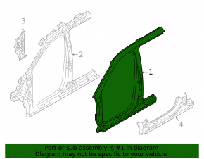 Left center pillar for Kia Sportage 23-26 HEV
