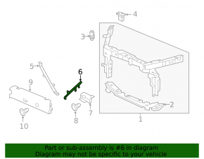 TV strut left Acura TLX 15-