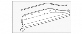 Toyota bZ4X 22-26 lower rear right door trim