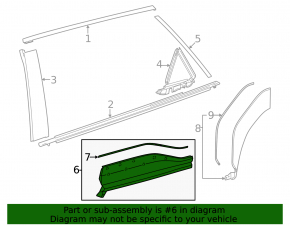 Toyota bZ4X 22-26 lower rear right door trim